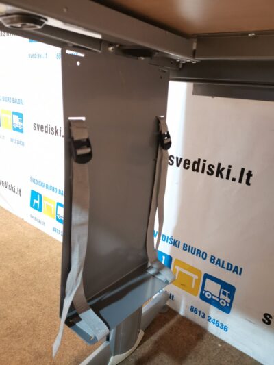 Mechaniškai Reguliuojamas Stalas Su Medžio 180x90cm Stalviršiu, Švedija