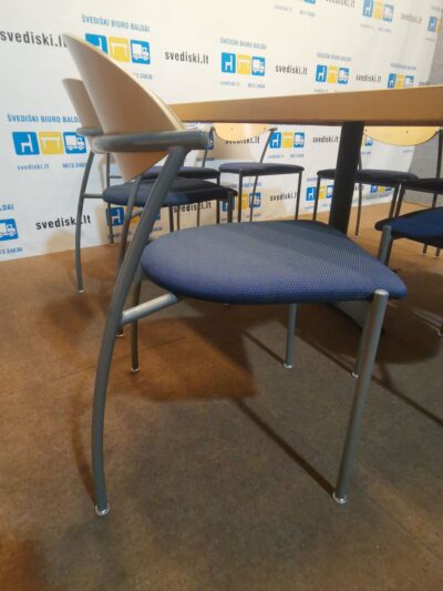 Beržo Stalas 130x130cm Ir 8 EFG LIISA Kėdės, Švedija