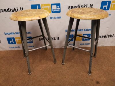 Lindqvist Reguliuojamo Aukščio Taburetė Su Faneros Sėdyne, Švedija