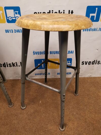 Lindqvist Reguliuojamo Aukščio Taburetė Su Faneros Sėdyne, Švedija